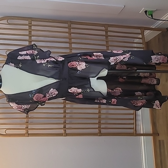 Live 4 Truth grey pink floral duster cover up layer piece size XL mauve - Picture 3 of 15